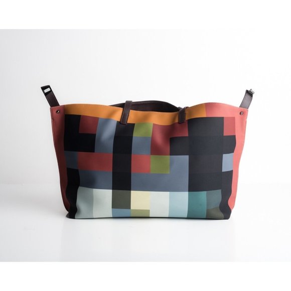 Akris Womens Medium Ai Shoulder Bag Purse Technical Fabric Colorblock Multicolor - Picture 2 of 16